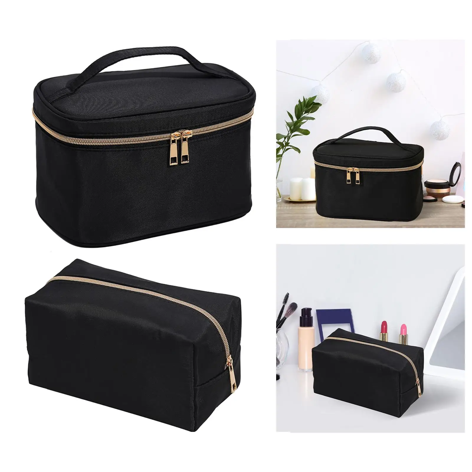 Travel Makeup Bag High Quality Multifunctional Large Opening Waterproof Polyester Cosmetic Bag Make up Organizer for Cosmetics
