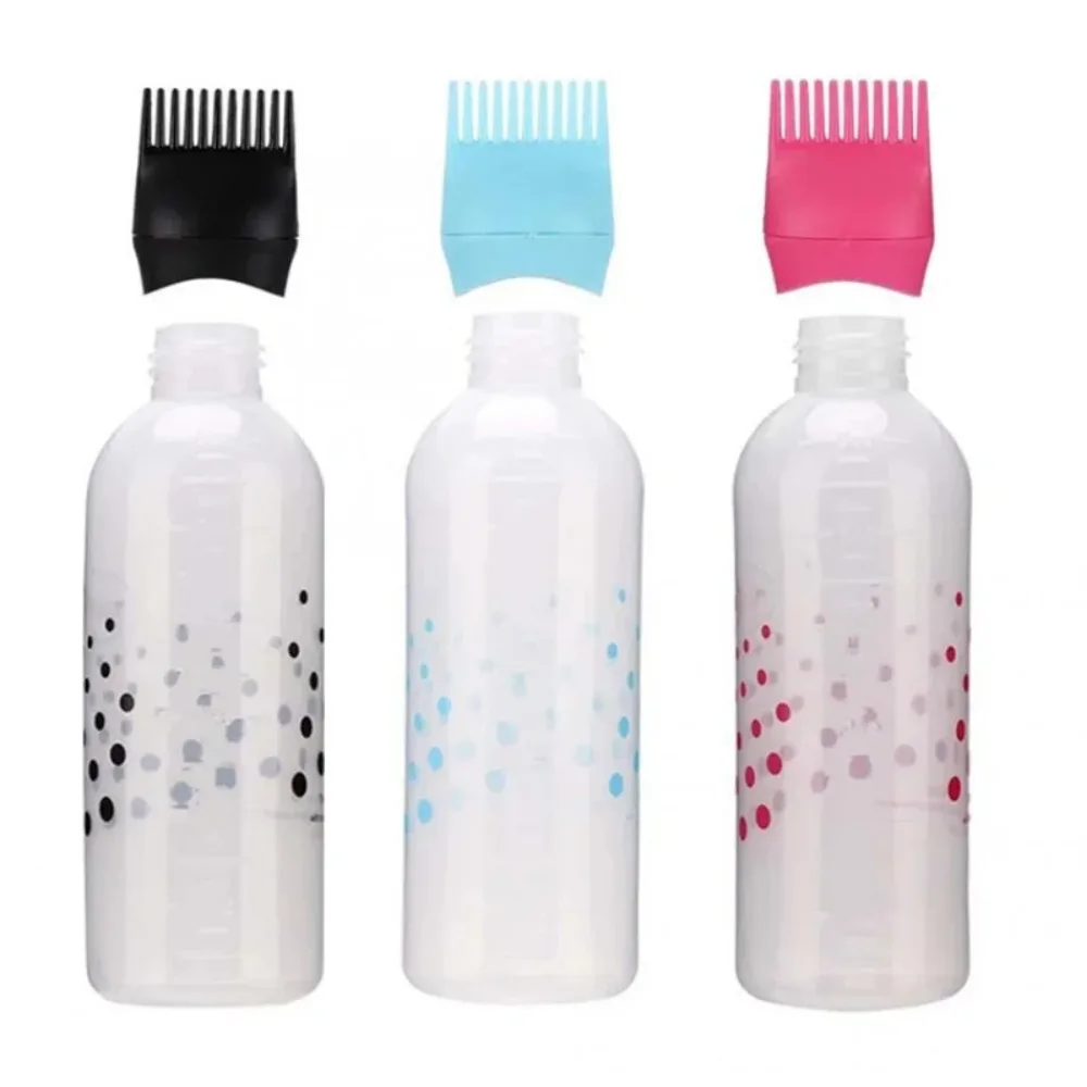 Description Picture 3 of item1PC 160ML Hair Dye Applicator Bottles Plastic Dyeing Shampoo Bottle Oil Comb Brush Styling Tool Hair Coloring Hair Tools