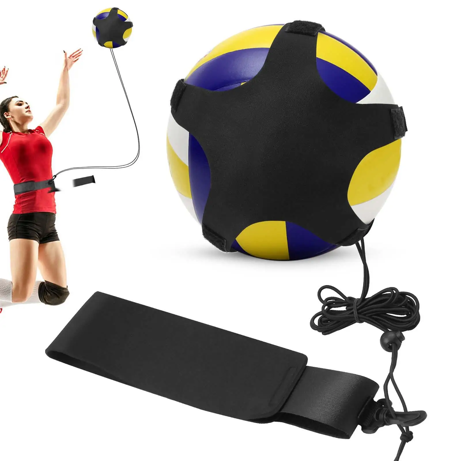 Volleyball Training Equipment Aid Elastic Cord Solo Practice Trainer for Beginners