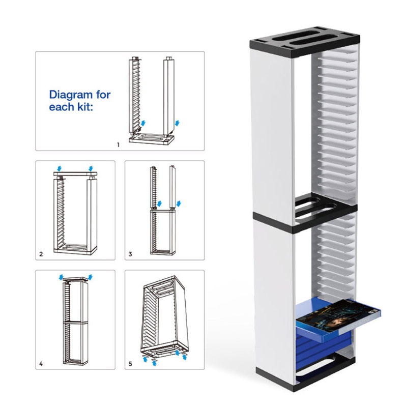 Title 4, For PS5 Game Box Bracket Holder 36 Game Disc St...