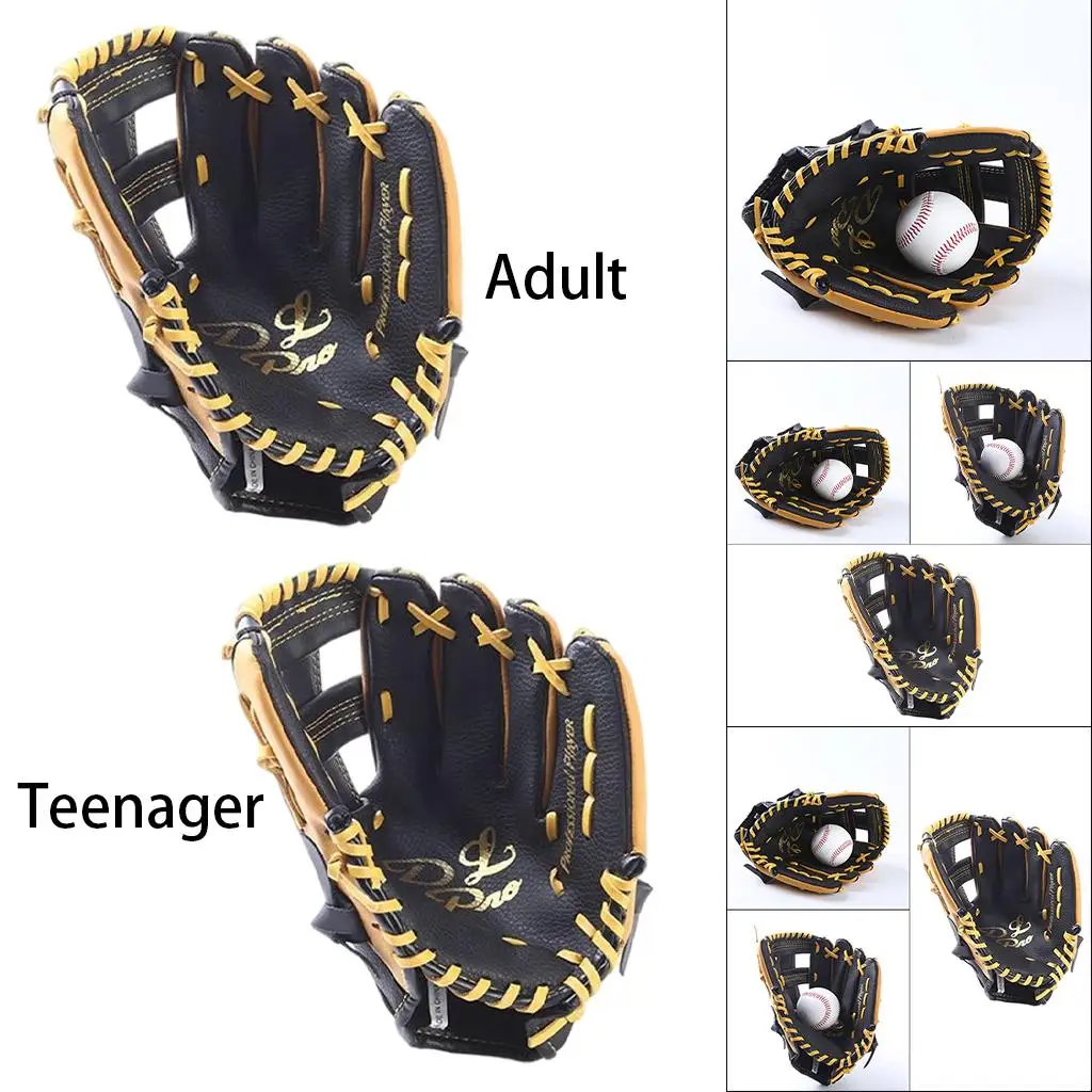 Premium Thickening Baseball Glove  Leather Right Hand Thrower  Gloves for Batting Glove Player Adults Teens