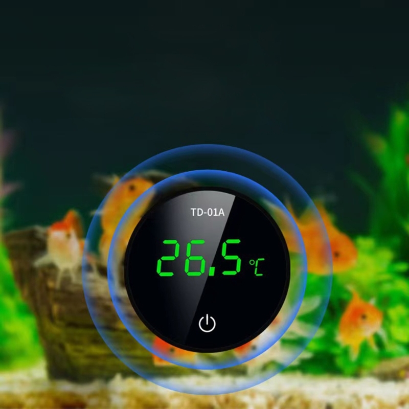 Aquarium LED Thermometer Cordless Rechargeable Aquarium Digital Thermometer Wires Water Temperature Gauges
