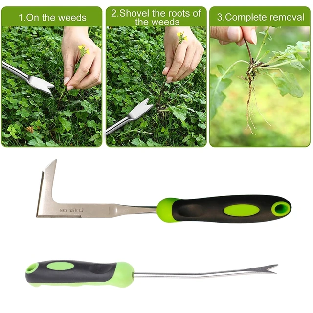 Manual Hand Weeder - Prongs Gardening Hand Tools, for Super Easy