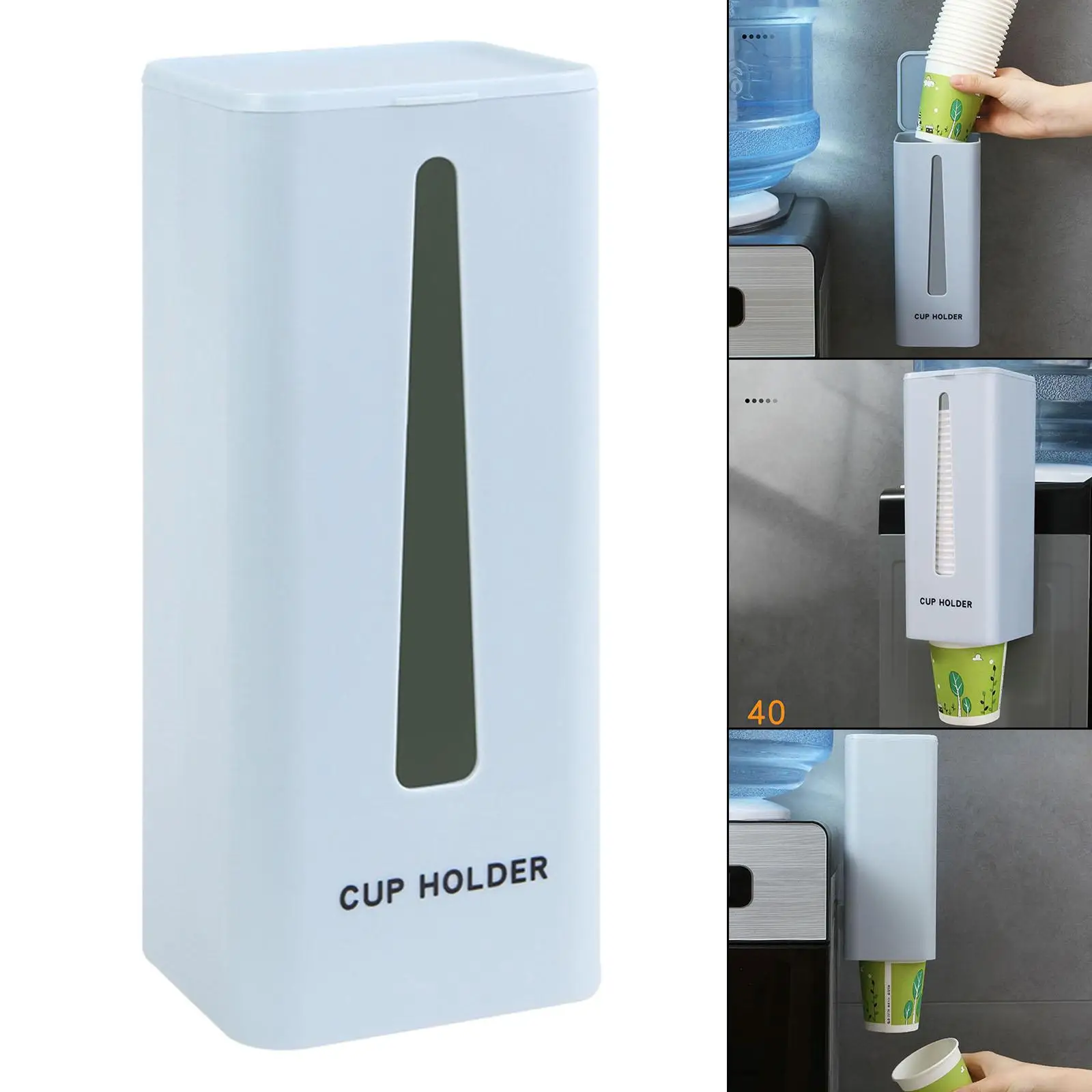 Cup Dispenser Storage Rack Holder Transparent Visible Pull Type Dustproof Mouthwash Cups Dispenser Paper Cup Holder office