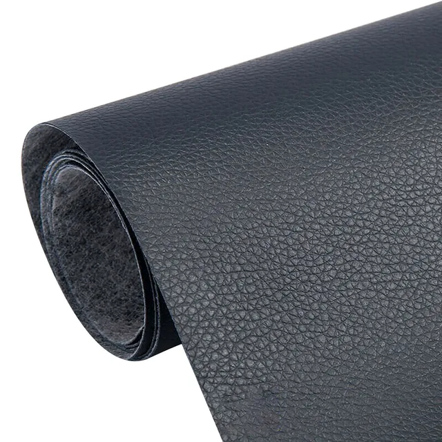 SofaRefinish Self-Adhesive Leather Refinisher Cuttable Sofa Repair (20X55 in., Black)