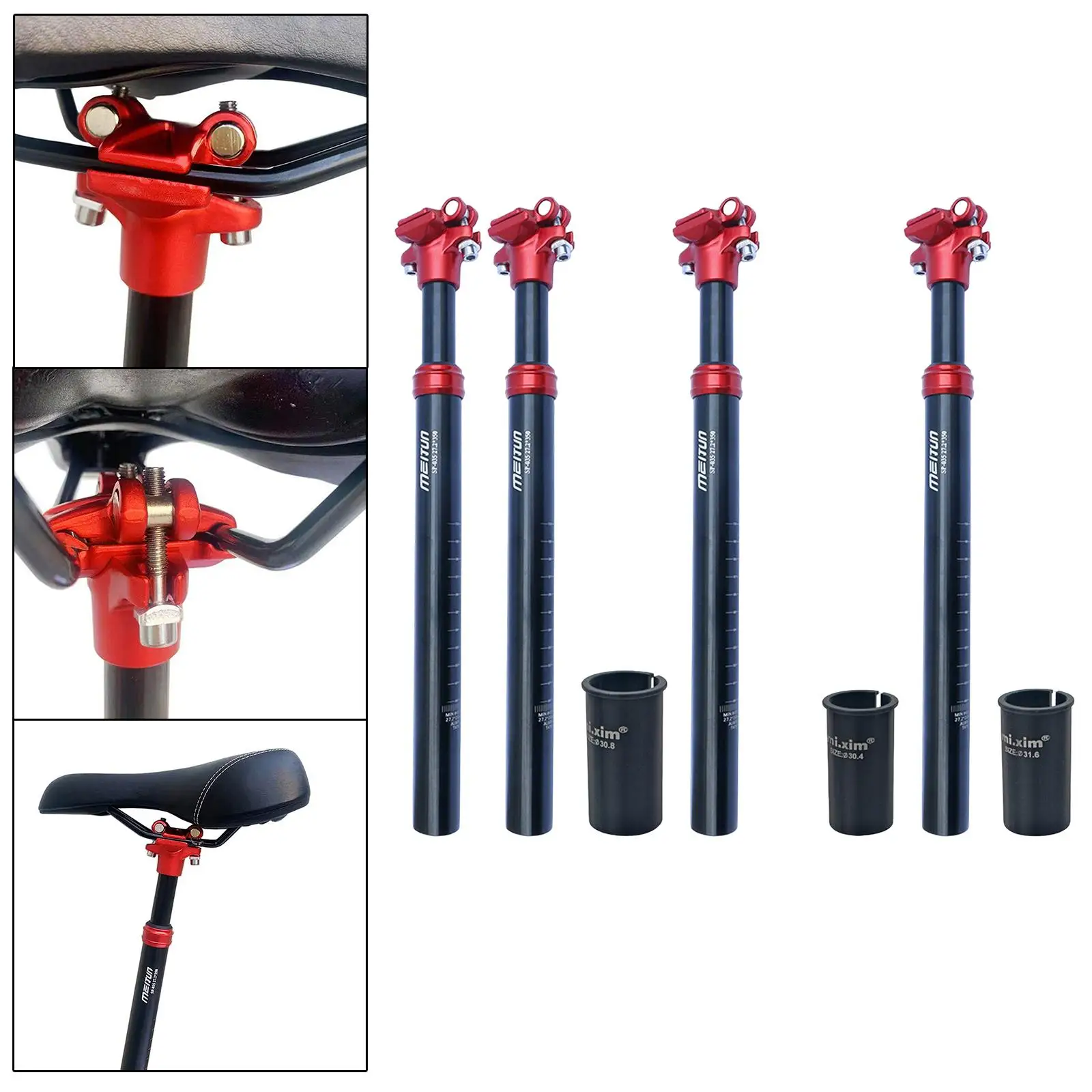 Aluminum Alloy Bike Seat Post, Saddle Support Pole, Cycling Components Shock