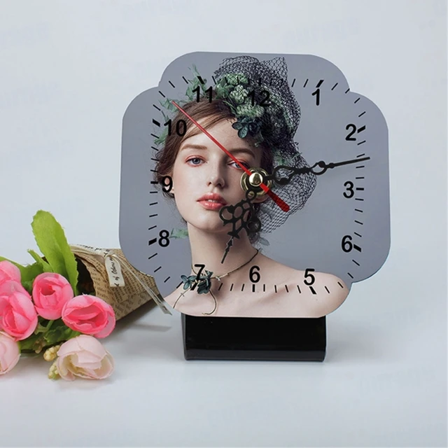 Sublimation Blank Clock DIY Photo Frame Clock for Heat Transfer Printing
