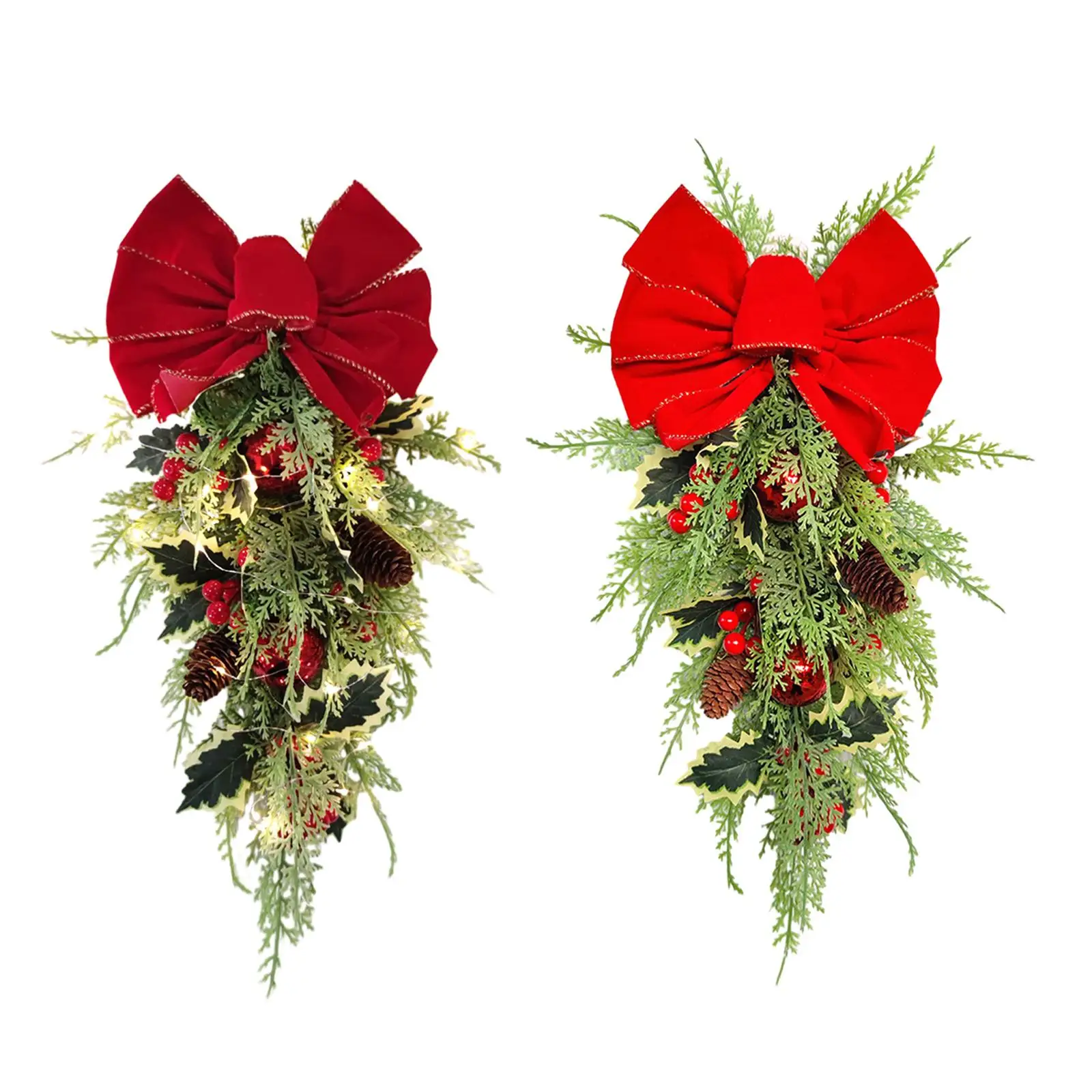Christmas Wreath Door Ornaments Holiday Garland for Office Porch Balcony