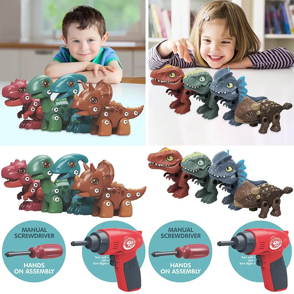 Dinosaur Toys Stem Assembly Dinosaur Disassembly Toy for Christmas Boys