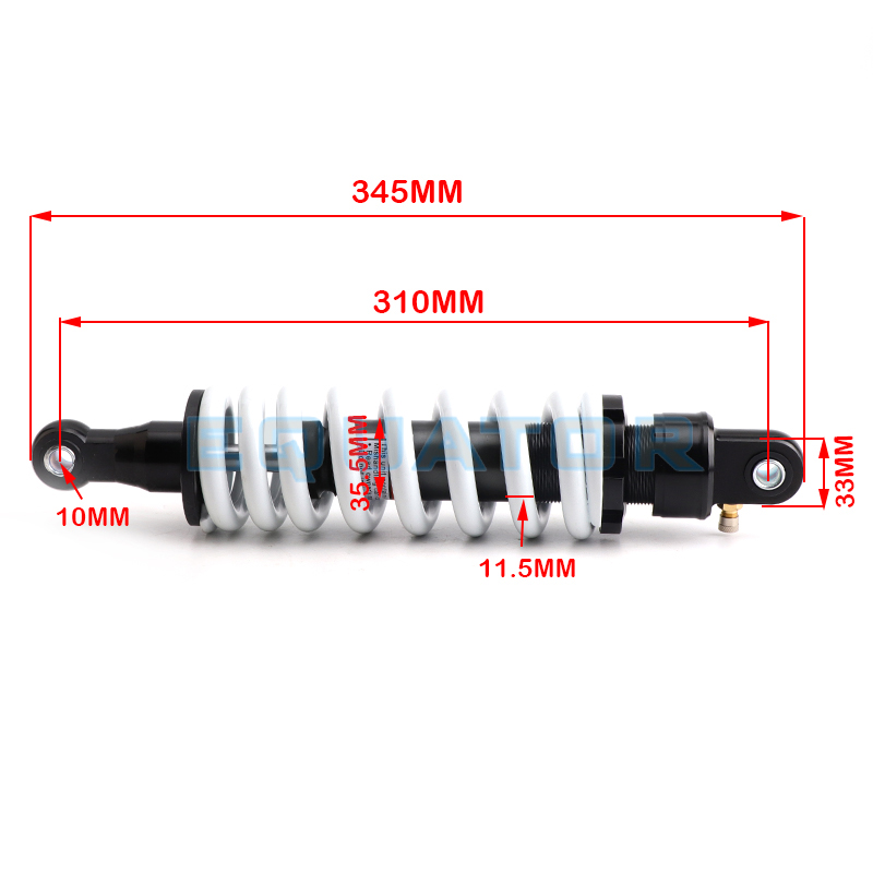 310 mm 350 mm Motorrad-Stoßdämpfer hinten, dämpfend, verstellbar, Dirt Pit Bike nach dem Stoßdämpfer für BSE T8 Kayo CRF KLX YZF – Detail 2