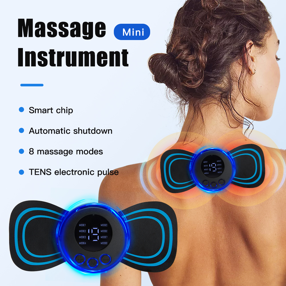 Best of EMS Mini Electric Pulse Neck Masager LCD Display 8 Mode Cervical Massage Patch Muscle Pain Relief Tool Portable Body Massager Reviews & Tips