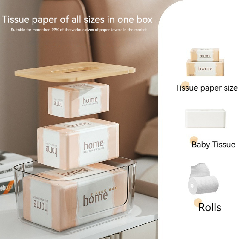 Description Picture 3 of itemDesktop Tissue Box, Multi-functional Simple Creative Handkerchief Holder For Living Room, Kitchen, Dining Room