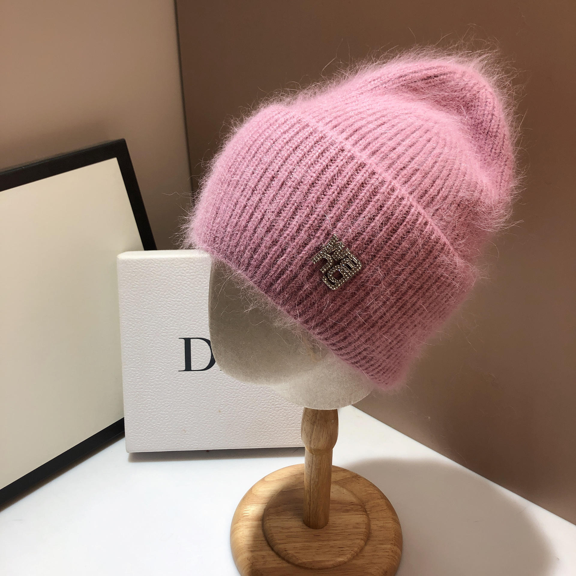 Title 24, 21 Colors Real Rabbit Fur Beanies Winter Hat fo...