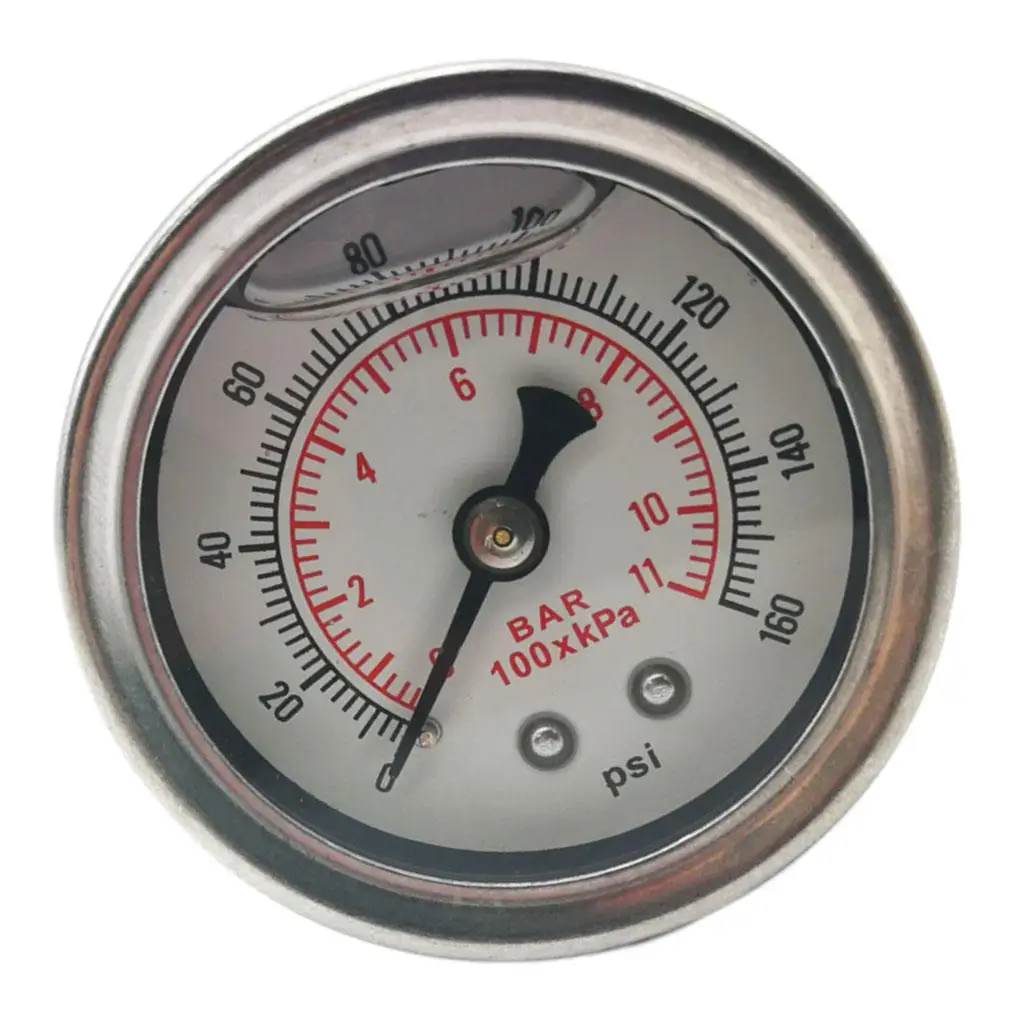 Fuel Pressure Regulator gauge 0-160PSI/ fuel/oil Gauge 1/8 NPT