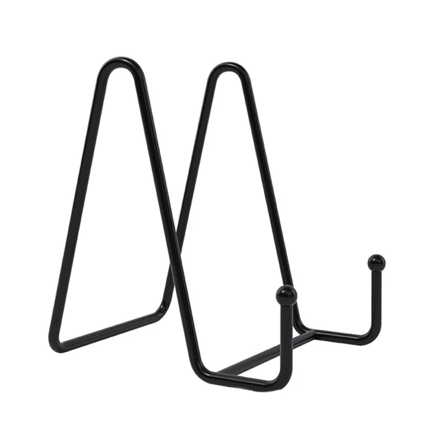 Large Metal Plate Stand, Black 
