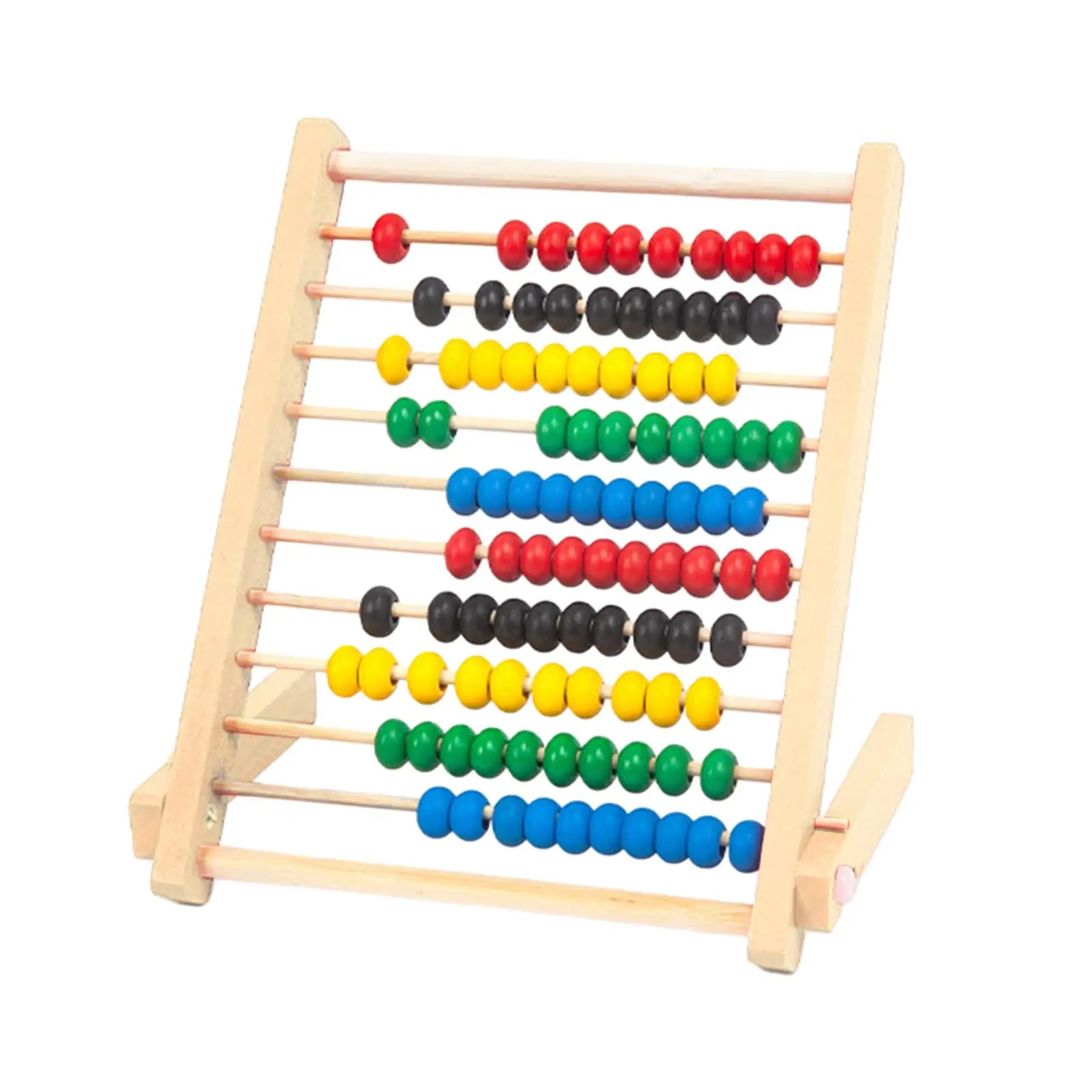 Addition and Subtraction Kids Boys Girls 10 Row Wooden Counting Frame Abacus