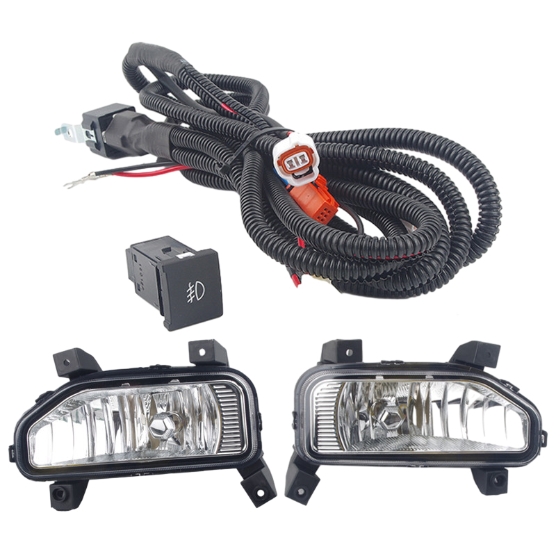 Front Bumper Fog Lights Assembly Driving Lamp for Chevrolet N400, Tornado Van Mexico 2019 2020 2021 2022 + Wire + Switch Button detail image 2