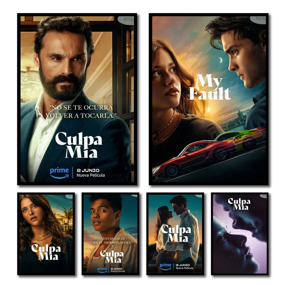 vMy Fault Culpa Mia 2023 Movie Film Modern Poster and Prints Wall Art Picture Canvas Painting For Living Room Home Decor