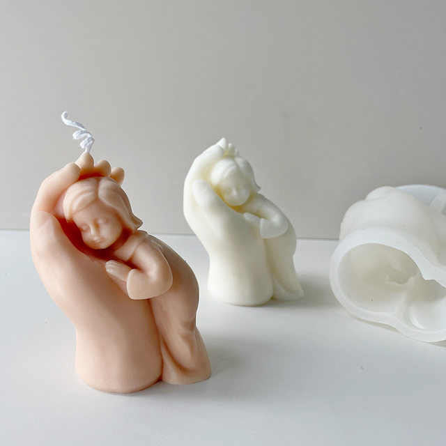 Moule à Bougies Silicone Portrait Féminin - Lot De 2 - Pour Bougies, Savon, Résine DIY