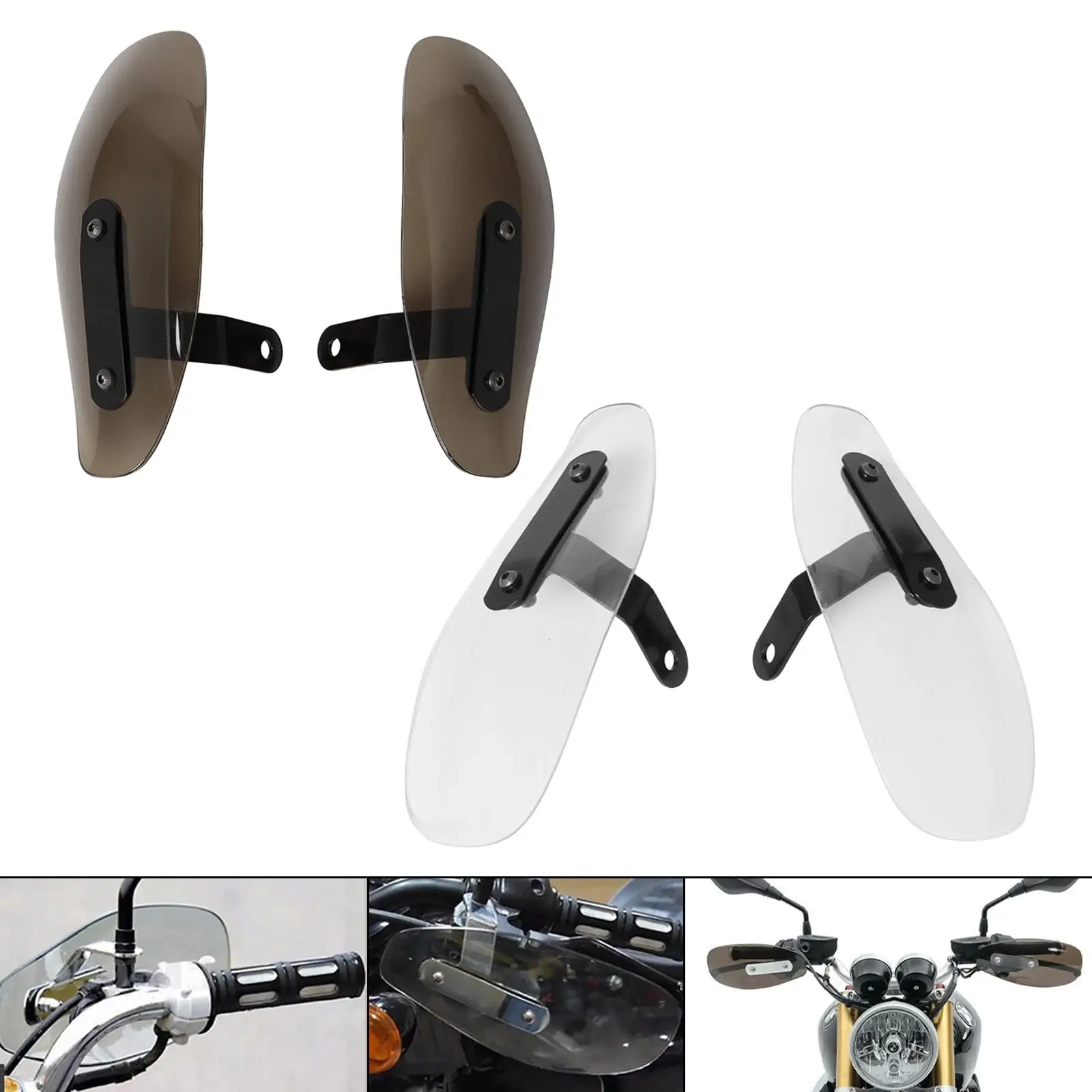 1 Pair Motorcycle Hand Guard Bracket Handlebars Parts Winter Wind Deflector Front Left Right Fits for Harley Sportster XL 1200