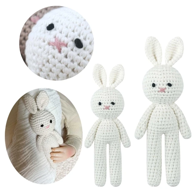 Handmade Crochet Bunny Stuffed Animal Soft Rabbit Soothing Toy Sweet Gift  For Boys And Girls Present For Birthday - Hand Puppet / Soothing Doll -  AliExpress