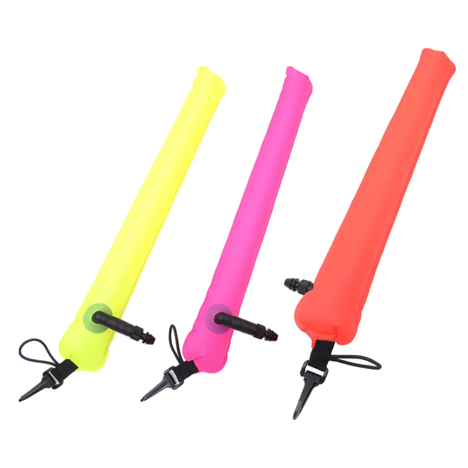 Surface Marker Buoy Diving Equipment Safety High Visibility Reflective Closed Bottom  Tube for Scuba Diving Snorkeling