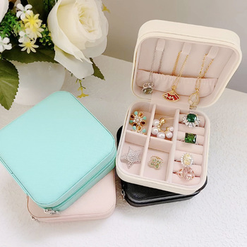 Portable Jewelry Storage Box 2023 New High-end Exquisite Large Capacity Travel Jewelry Bag Jewelry Box Organizer 23