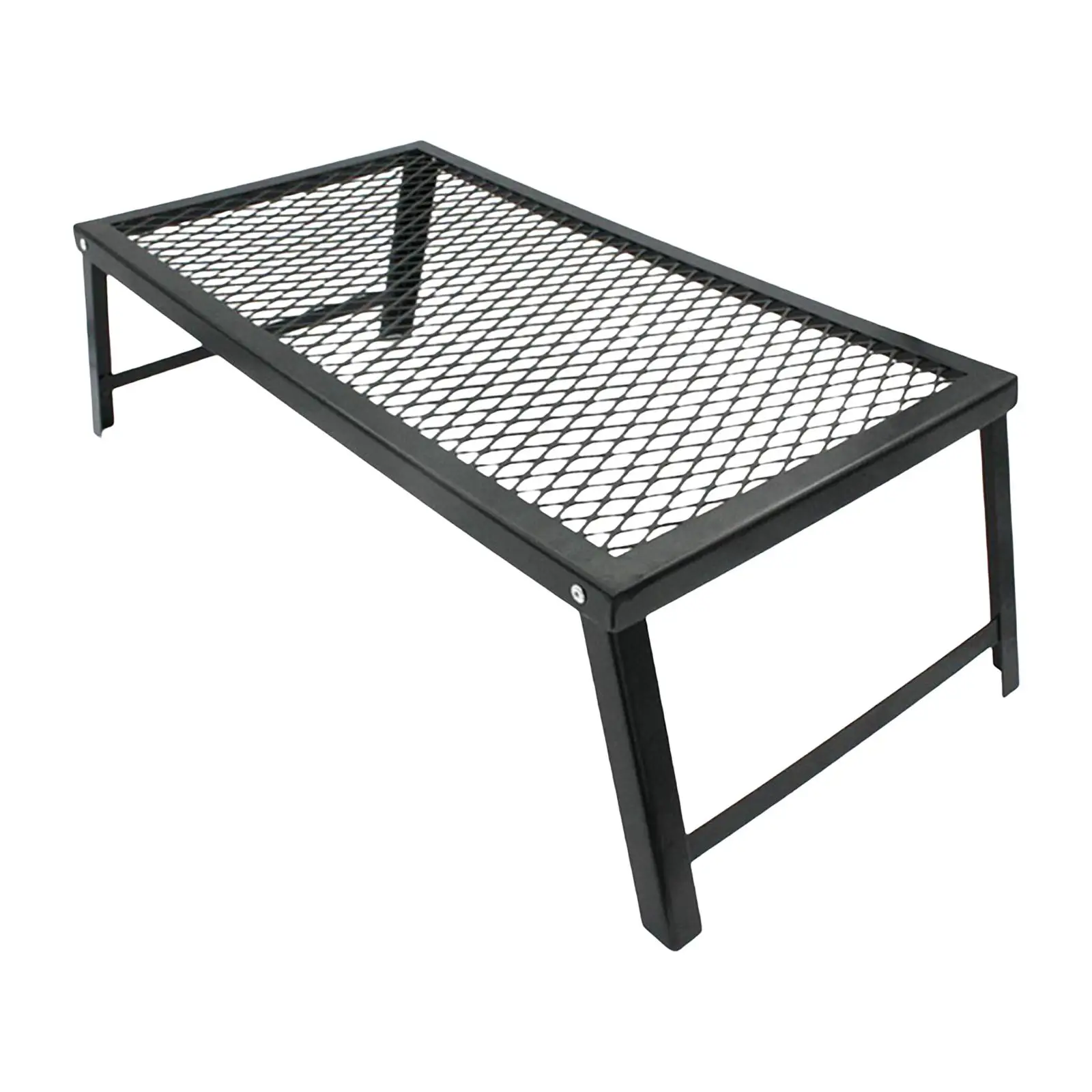 Lightweight Barbecue Net Desk Grill Mesh Table Charcoal Grill Plate Folding Mesh Table for Patio Camping Backyard Travel Party
