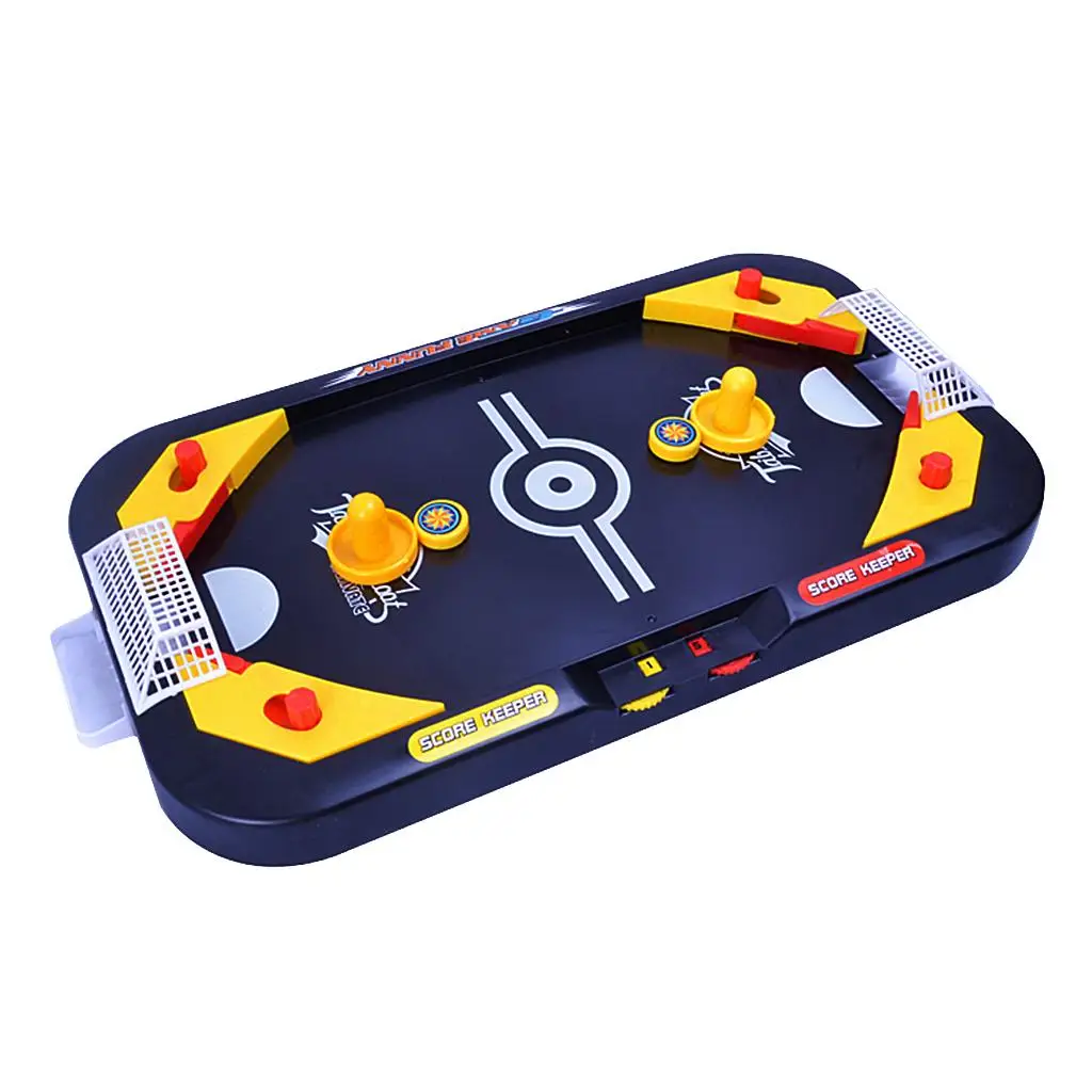 MagiDeal High Quality 2in 1 Desktop Puck Battle Kids Play Air Hockey Table Game Interactive Toy Gift Indoor Outdoor Play Games