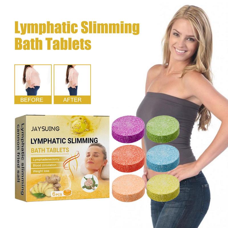 Best of Shower Tablets 6Pcs Lymphatic Slimming Bath Bombs Shower Bombs With Oils Foot Soak Tablets Self Care And Relaxation Gifts For Reviews & Tips