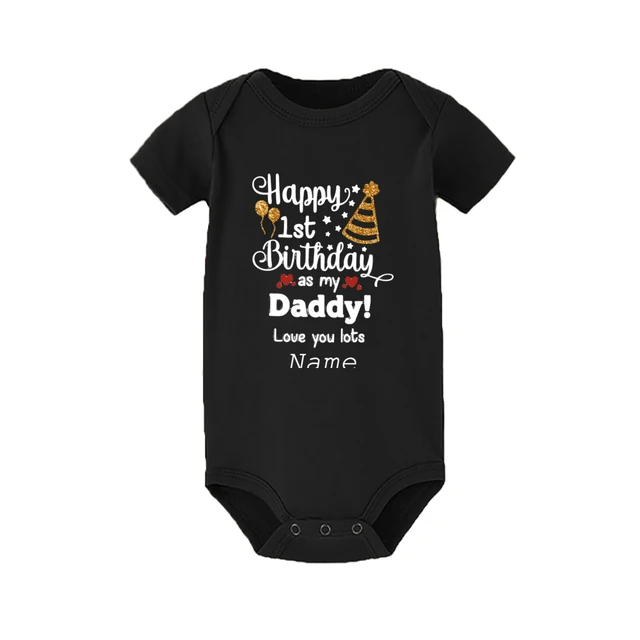 Happy Birthday 1st Birthday as My Daddy Outfit Sleepsuit 