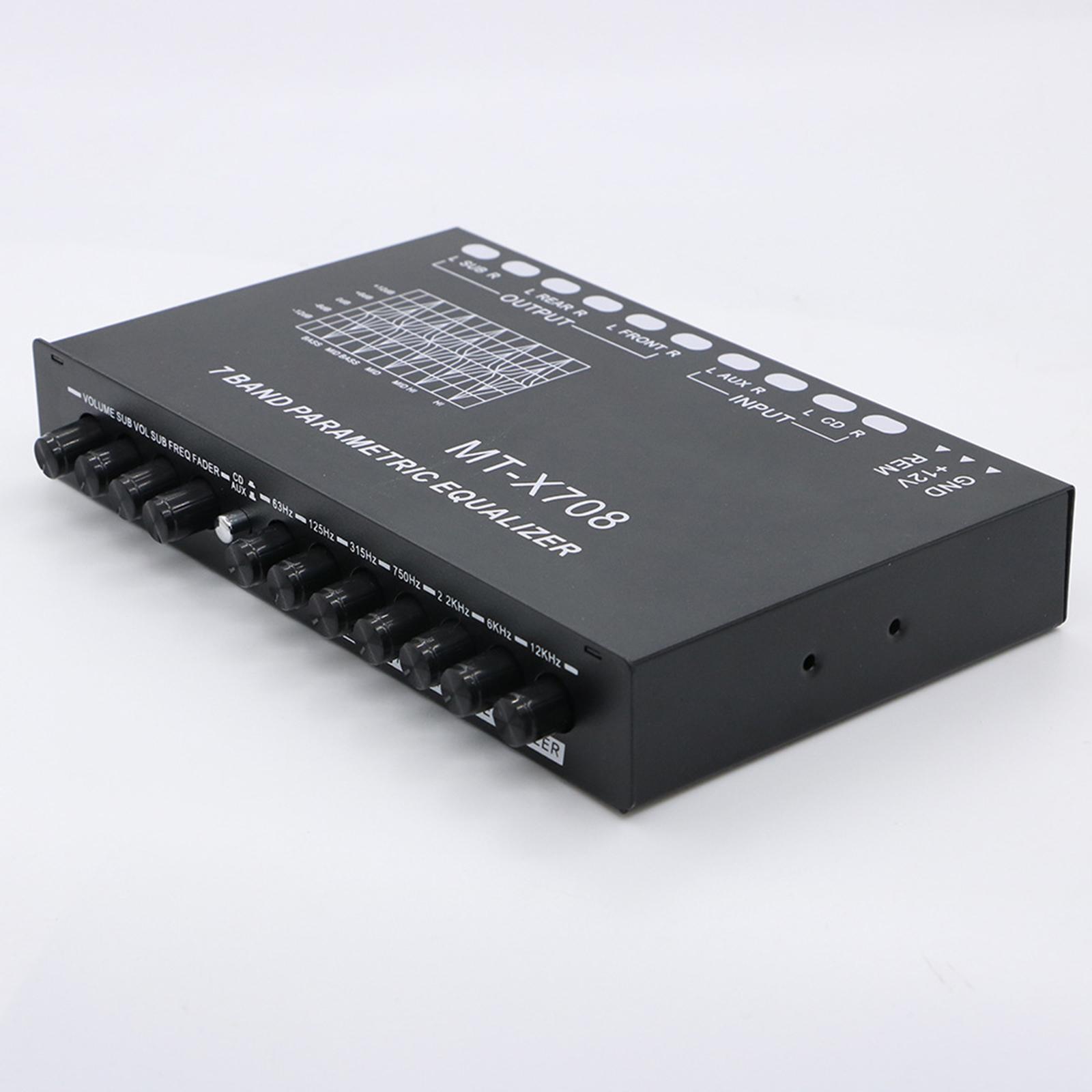 Title 3, 7 Band Parametric Car Audio Equalizer Adjustabl...