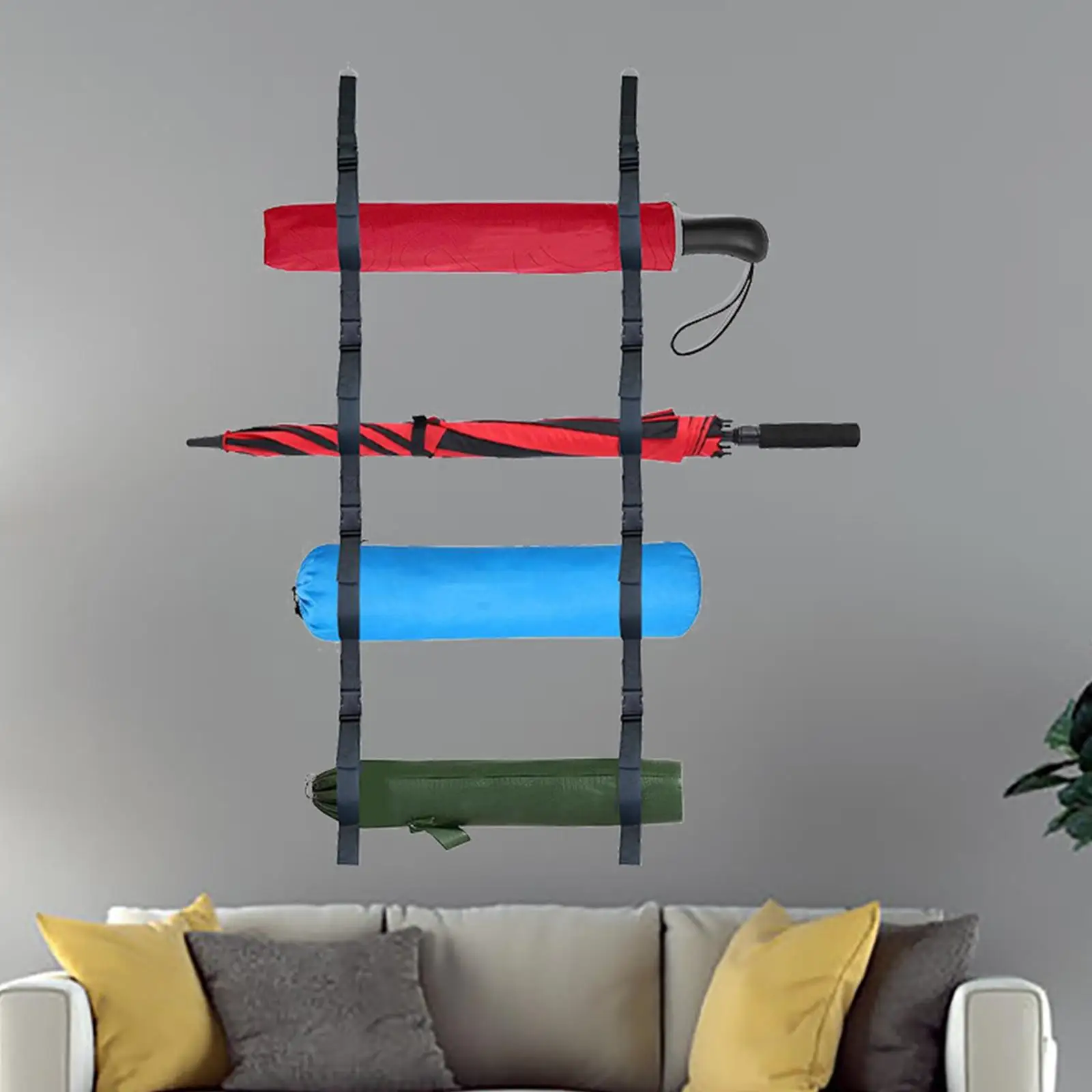 Garage Camping Chair Wall Storage Reusable Simple strong Multipurpose Wall Storage Straps Quick Release Buckles Fixing Belt