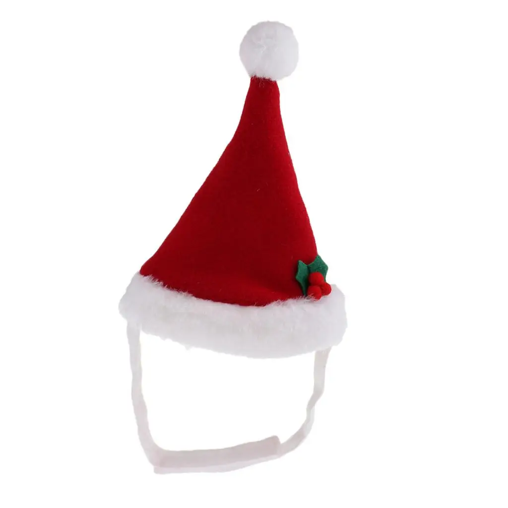 dog Christmas Hat Neck Collar Puppy Headwear Hair Grooming Accessories