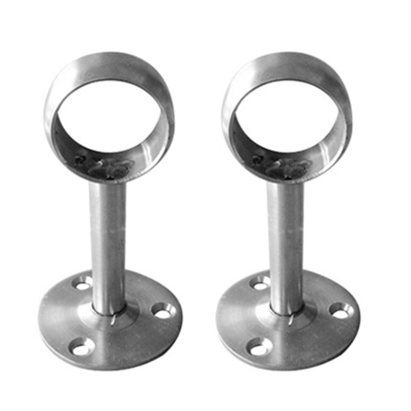 Description Picture 6 of item2Pcs Flange Rod Holder Ceiling Mount Curtain Rod Bracket Stainless-Steel Shower Curtain Rod Holder Pipe Flange Socket