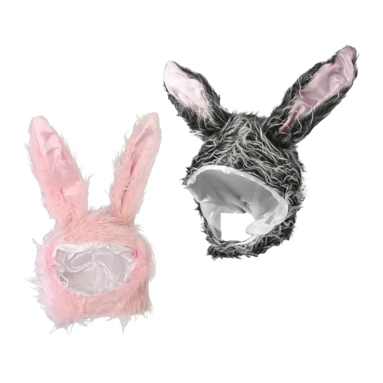Rabbit Ears Hat Plush Costume Decoration Easter Warm Long Photo Props Headwear for Kids Halloween Fancy Dress Party Women Girls