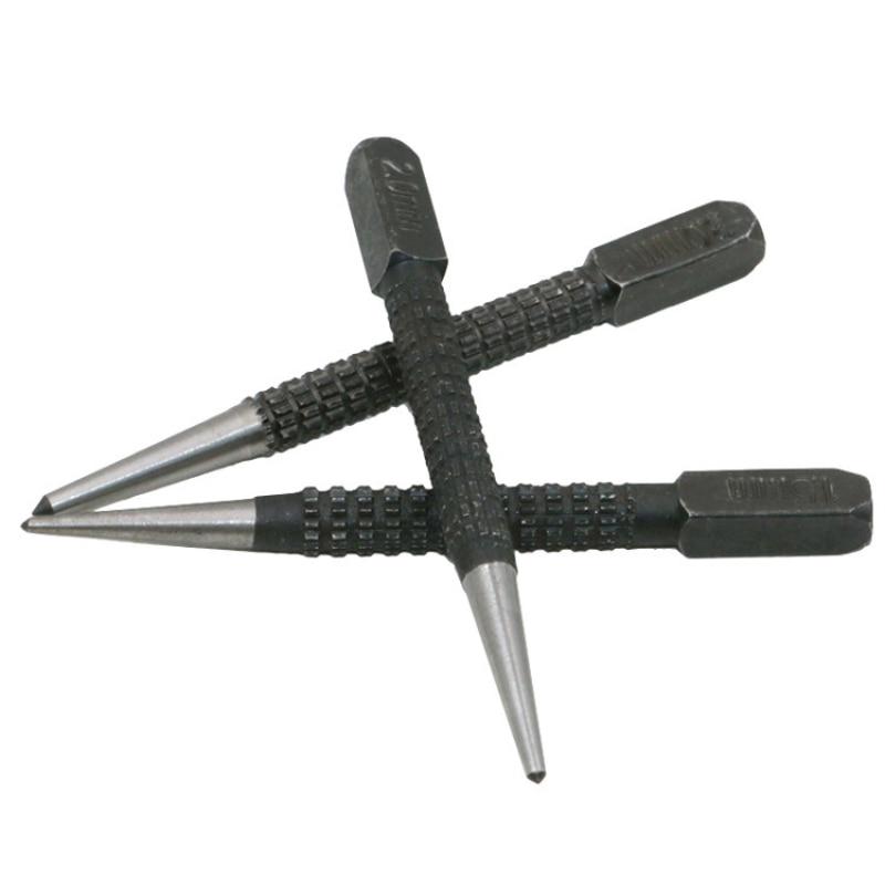 3-teiliges rutschfestes Körner-Stiftstanzer-Set, Körner aus Kohlenstoffstahl für Bohrwerkzeug aus legiertem Stahl, Metall und Holz – Detail 7