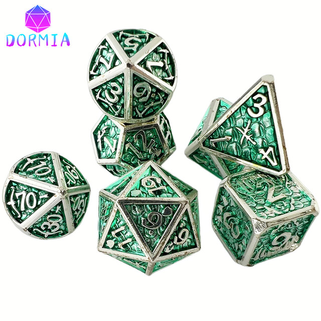 DND Table Game Metal Dice Sets Dadi Skull Polyhedral Dnd Miniatures Mtg Rpg  D20 D12 D10 D8 D6 D4 Warhammer Figures Blue Color - AliExpress