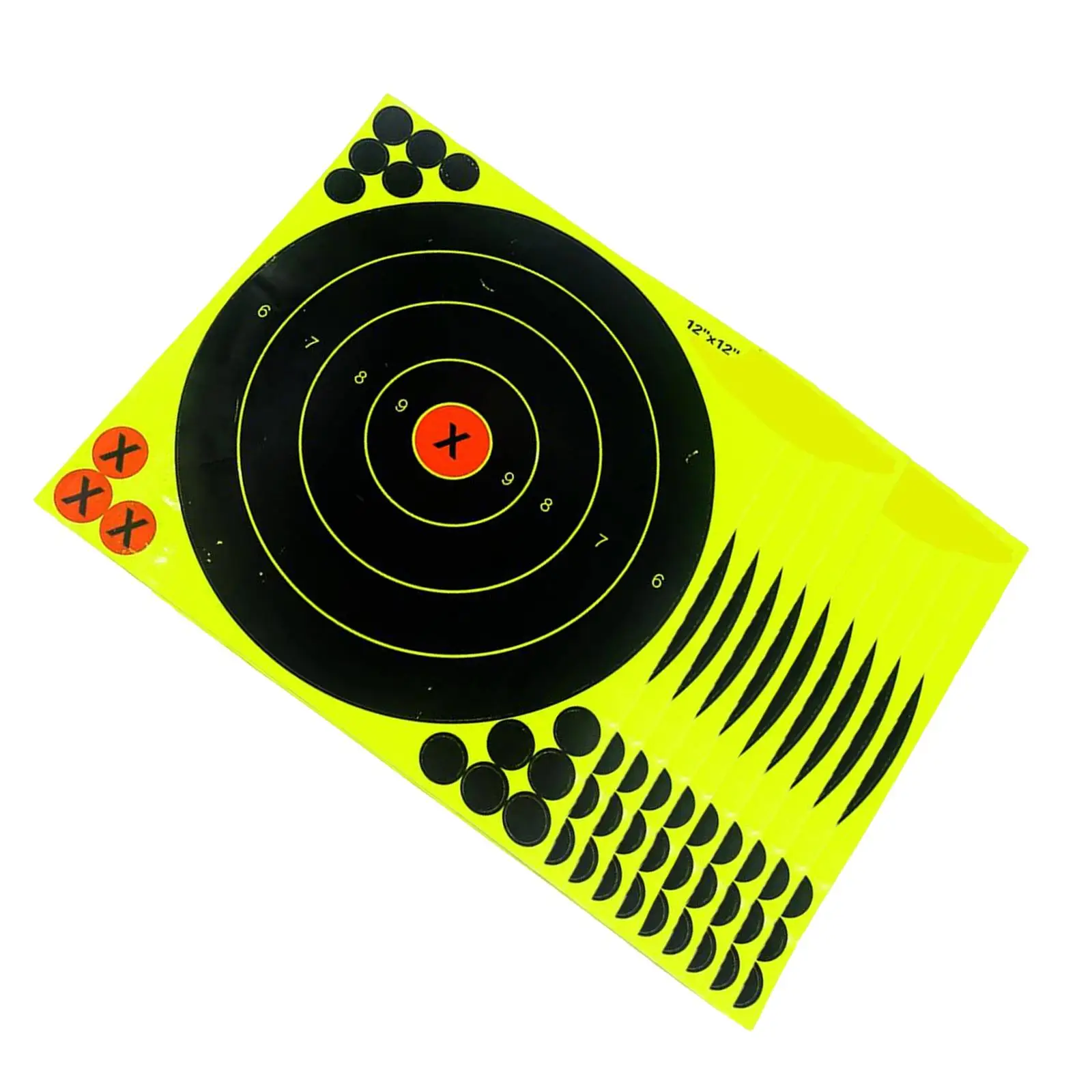 10x 12inch Shooting Targets Paper Sticker Splatter Reactive Adhesive Paste Paper Target for Indoor Garden Practice Accessories