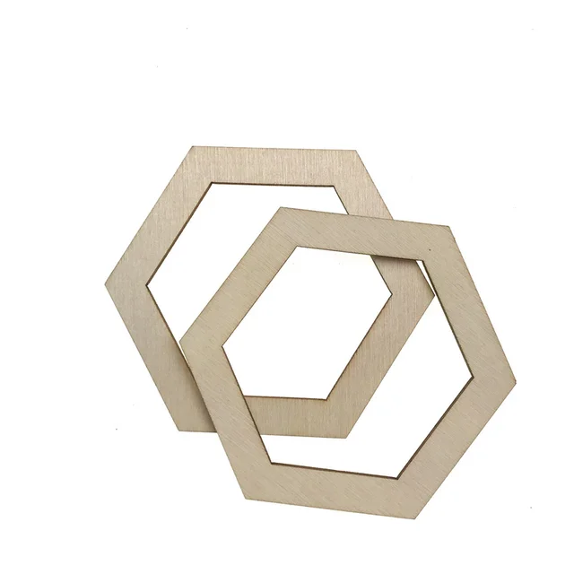 NBEADS 200 Pcs Hexagon Wood Linking Rings, 0.79 Unfinished Wood Hexagon  Frames Unfinished Wood Pieces Rings Shape Linking Ring Charms for DIY  Jewelry