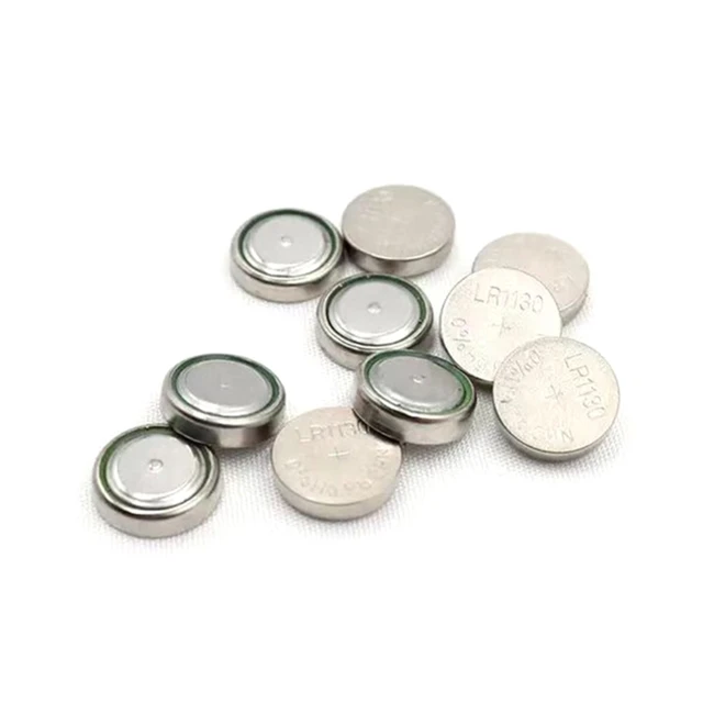50/100 pièces pile bouton AG10 LR54 LR1130 1.55V Zinc manganèse
