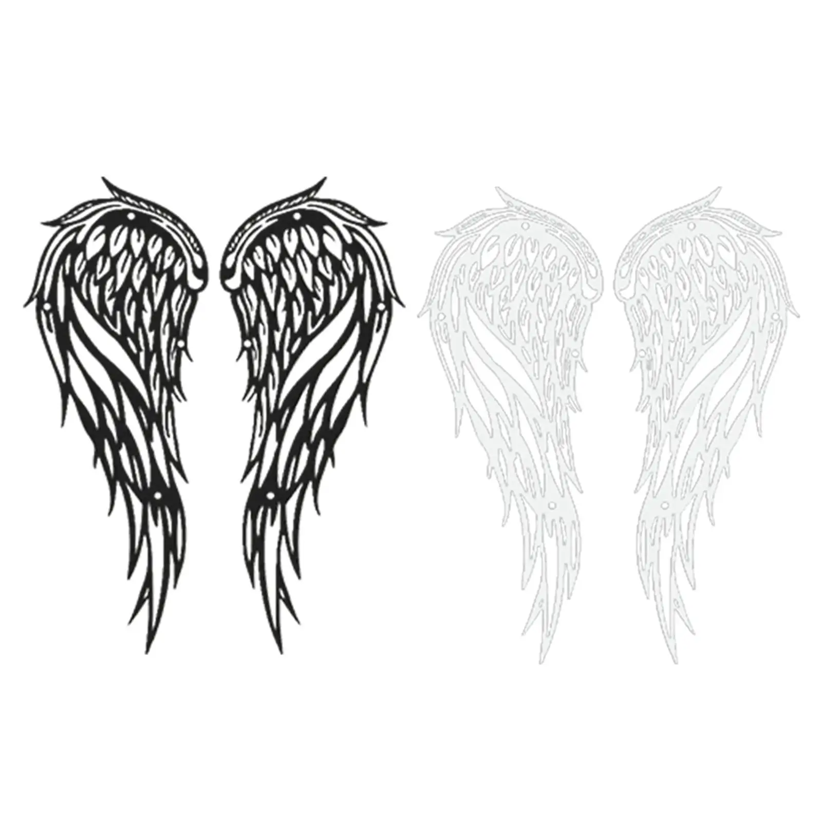 Modern Pair of Angel Wing Decoration Abstract Print Iron Wall Art Sculpture for Home Living Room Bedroom Indoor Outdoor
