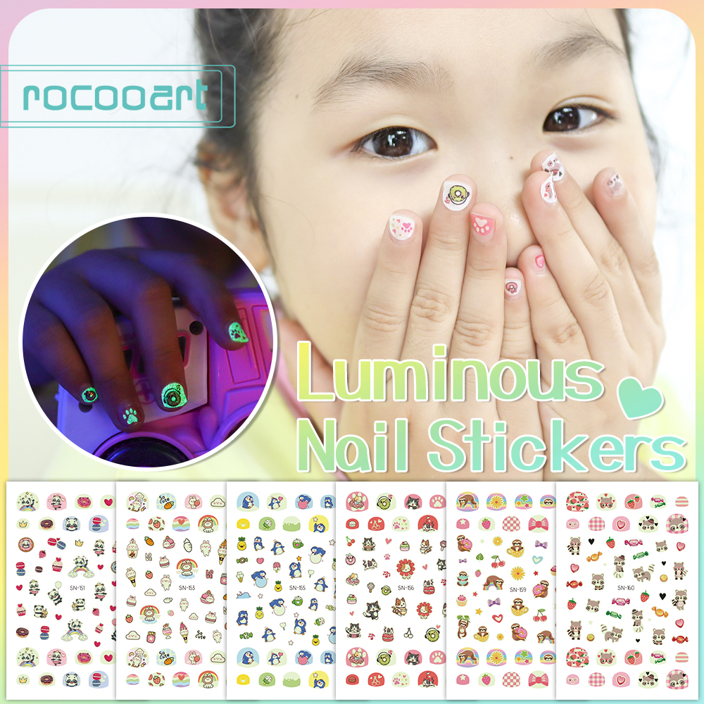 Best of Luminous Nail Stickers For Kids DIY Nail Art Sticker Cute Animals Design Nail Art Decoration Glowing Children Manicure Foil Nail Reviews & Tips