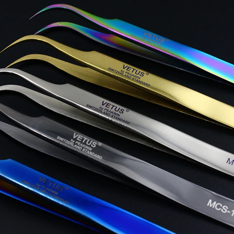 Best of 100% Genunie VETUS MCS-15 / 12 Series Rainbow Tweezers False Eyelash Extension Tweezer Stainless Steel Colorful Tweezers Reviews & Tips - Image 4