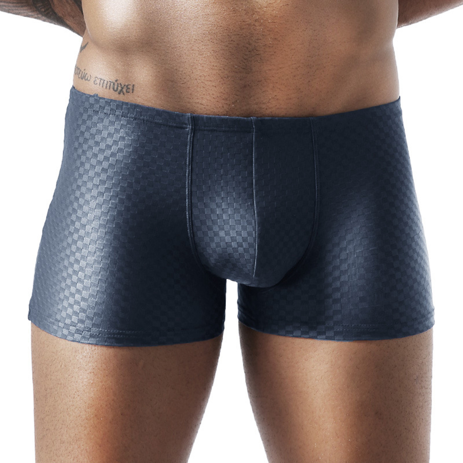 Title 3, Boxer en soie glacée transparente pour homme, s...