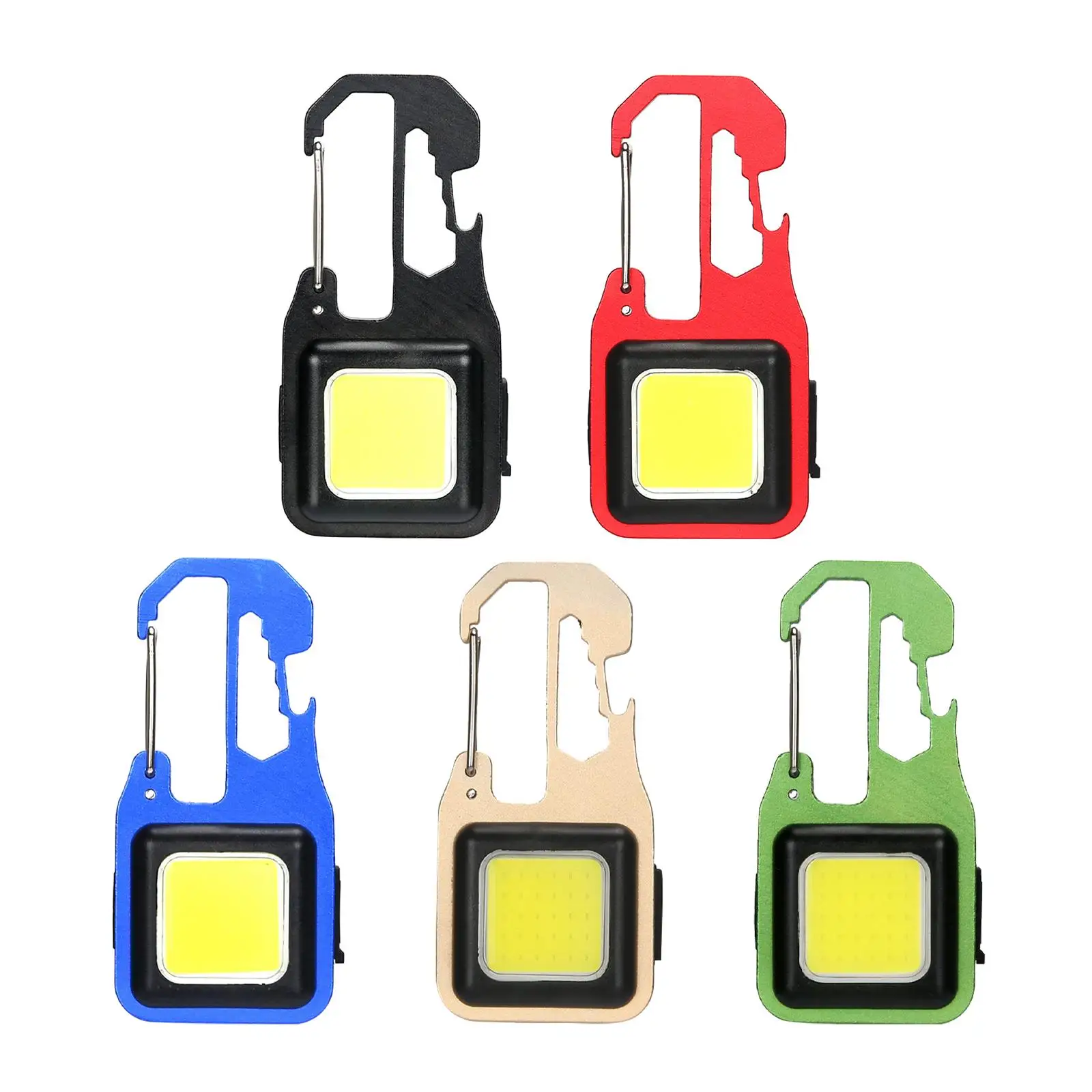 Portable COB flashlights Keychain Bottle Opener Camping Lamp Magnet Base Keyring Torch Light USB LED Rechargeable Bright