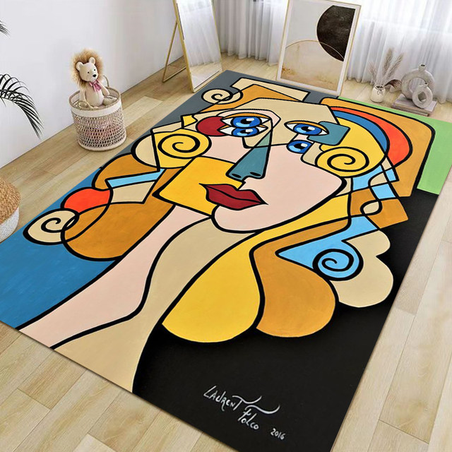 15 Sizes Picasso Style Painting Printed Carpet Fashion Mat