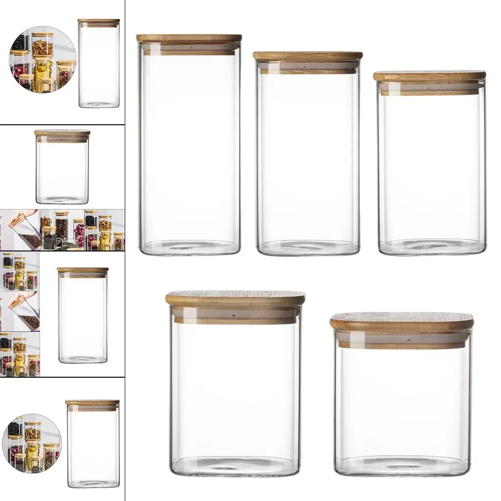 Stackable Spice Jar Sealed Clear Eco-Friendly Fridge Organizer Container Food Storage Jar for Pepper Herbs Flour Powder Nuts