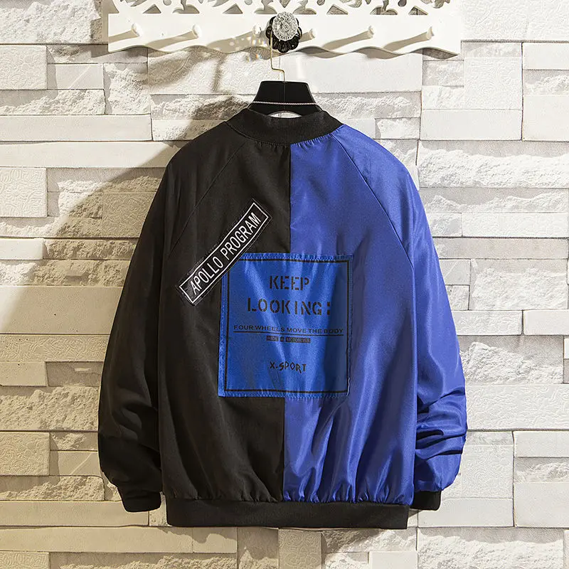 Estceque New Letter Patchwork Jacket Men Basic Jacket Fashion Thin Boy Chic Windbreaker Outwear Bomber Jacket Men Baseball 2022 softshell jacket