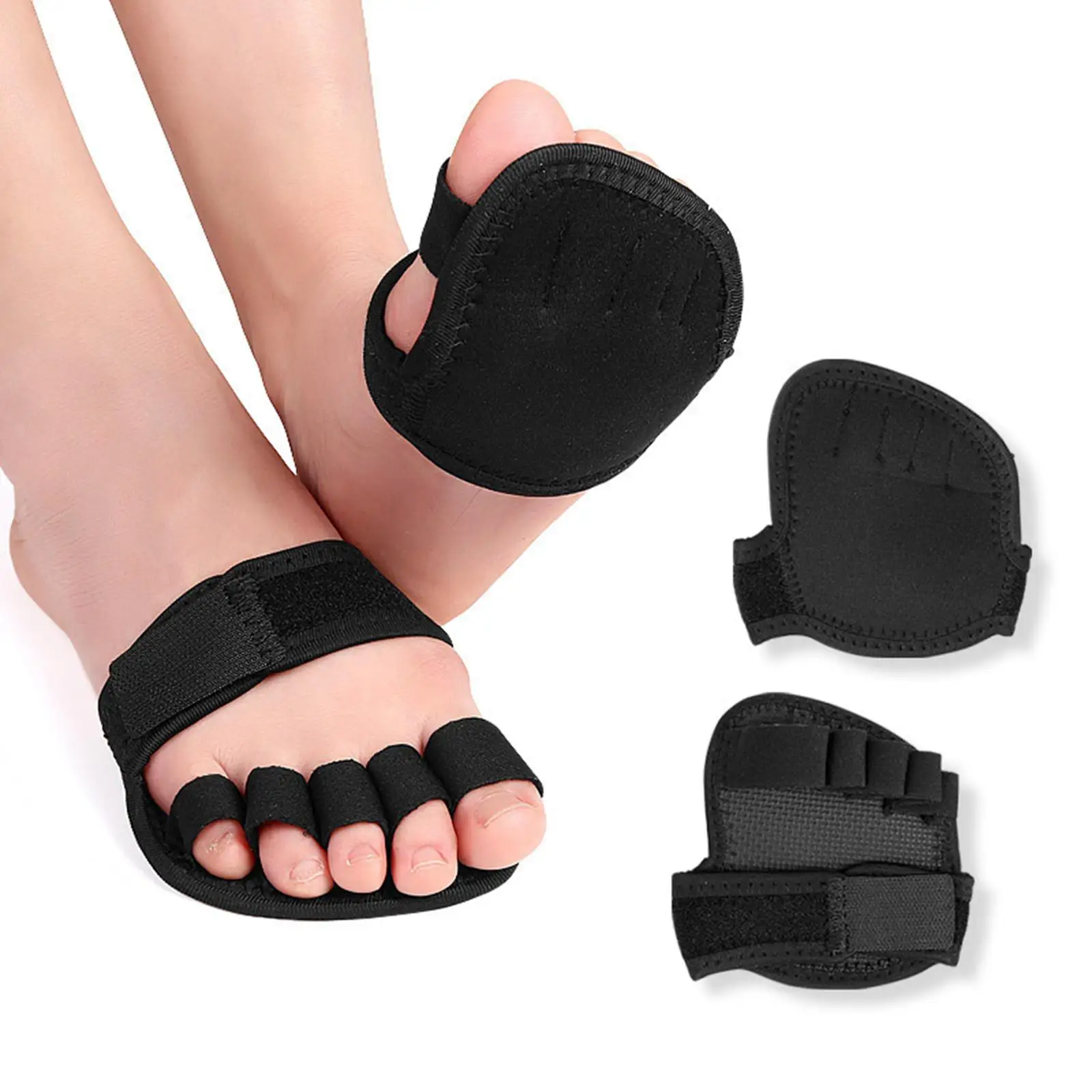 Toe Separator Sbr Forefoot Pads Orthotics Straightener for Big Toe Alignment Foot Relief Pain Overlapping Toes for Ballet Unisex
